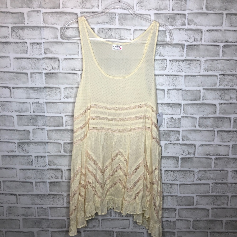 NWT • FREE PEOPLE • Cream Lace Trapeze Dress- M - Picture 5 of 8